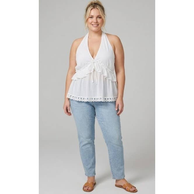 Ruffle Halter Top - Plus Size
