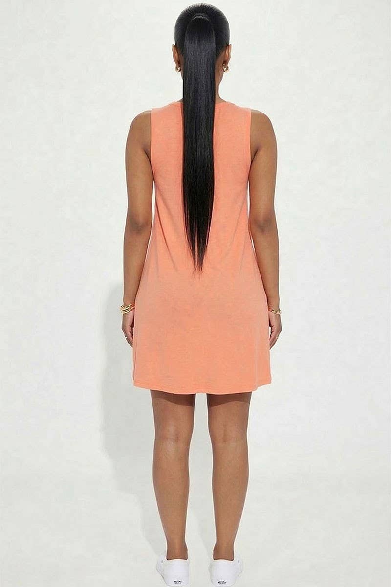 Extra Soft Sleeveless Mini Dress - Flamingo